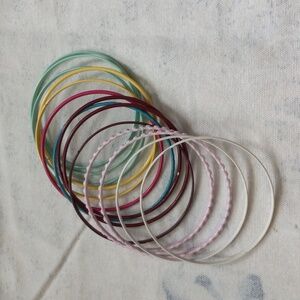 Set of 14 rainbow bangles